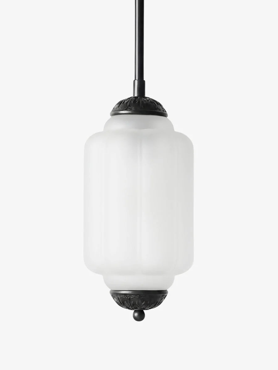 Pendant Lamp Glass Shade & Metal Trim