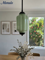 Pendant Lamp Glass Shade & Metal Trim
