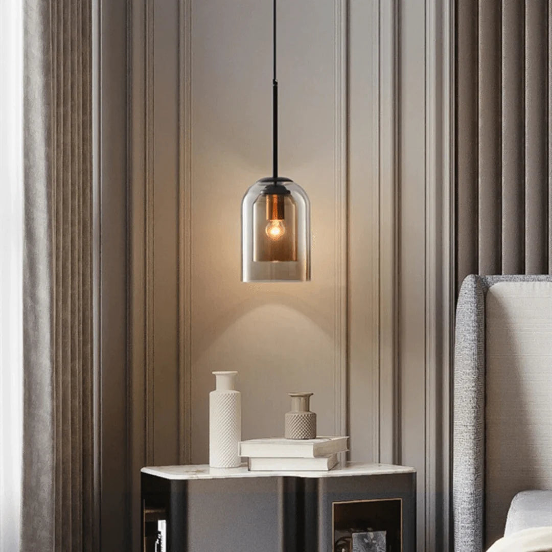 Pendant Lamp Glass Shade Warm Ambient Glow