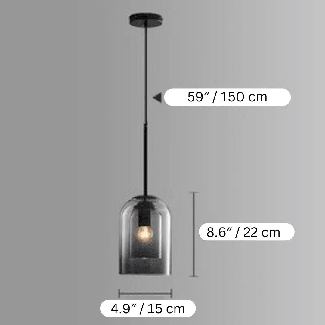 Pendant Lamp Glass Shade Warm Ambient Glow