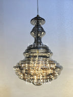 Pendant Lamp Gray Glass Starry Sky Copper Fixture