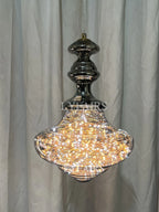 Pendant Lamp Gray Glass Starry Sky Copper Fixture