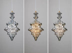 Pendant Lamp Gray Glass Starry Sky Copper Fixture