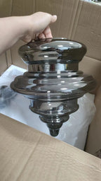 Pendant Lamp Gray Glass Starry Sky Copper Fixture