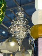 Pendant Lamp Gray Glass Starry Sky Copper Fixture