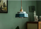 Pendant Lamp Hand-Painted Ceramic Copper Fitting & Warm LED