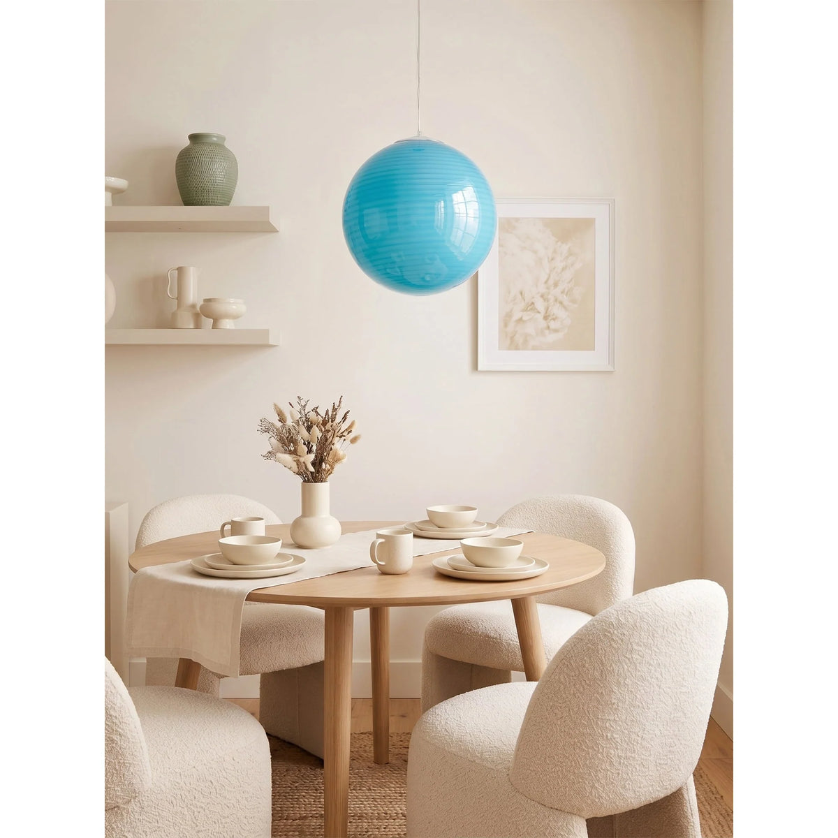 Pendant Lamp Handblown Glass Adjustable Height Dimmable