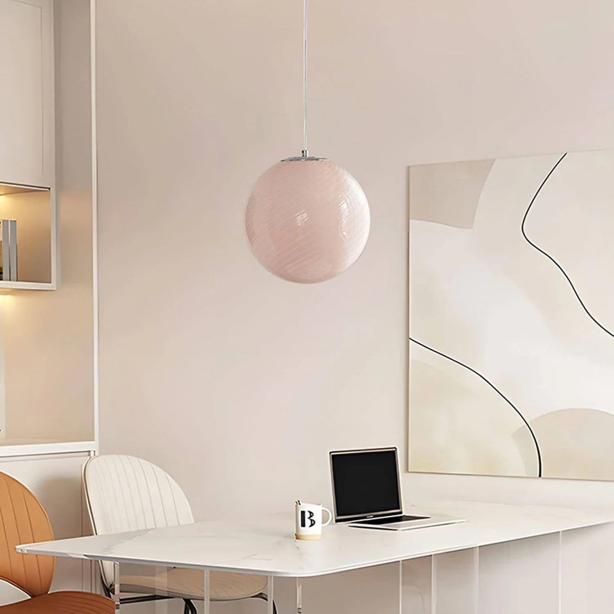 Pendant Lamp Handblown Glass Adjustable Height Dimmable