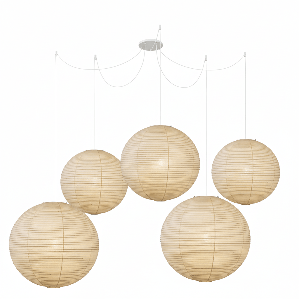 Pendant Lamp Handcrafted Mulberry Paper Soft Diffused Light