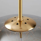 Pendant Lamp Handcrafted Smoky Glass Adjustable Cord