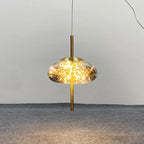 Pendant Lamp Handcrafted Smoky Glass Adjustable Cord