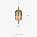Pendant Lamp Handcrafted Smoky Glass Adjustable Cord