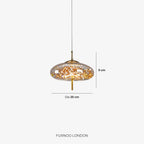 Pendant Lamp Handcrafted Smoky Glass Adjustable Cord