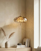 Pendant Lamp Handcrafted Smoky Glass Adjustable Cord