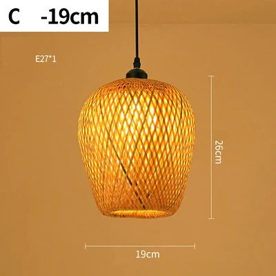 Pendant Lamp Handwoven Rattan Warm Ambient Lighting