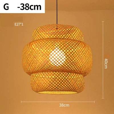 Pendant Lamp Handwoven Rattan Warm Ambient Lighting