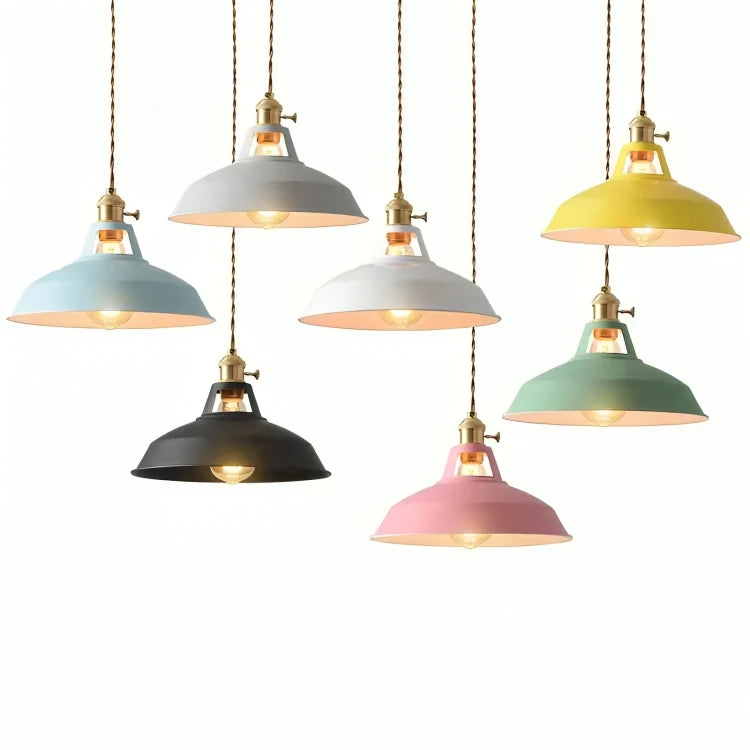 Pendant Lamp Industrial Metal Shade Adjustable Chain