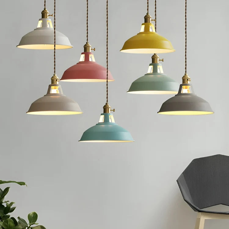 Pendant Lamp Industrial Metal Shade Adjustable Chain