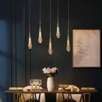 Pendant Lamp Integrated LED Clear Glass & Gold Finish