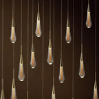Pendant Lamp Integrated LED Clear Glass & Gold Finish