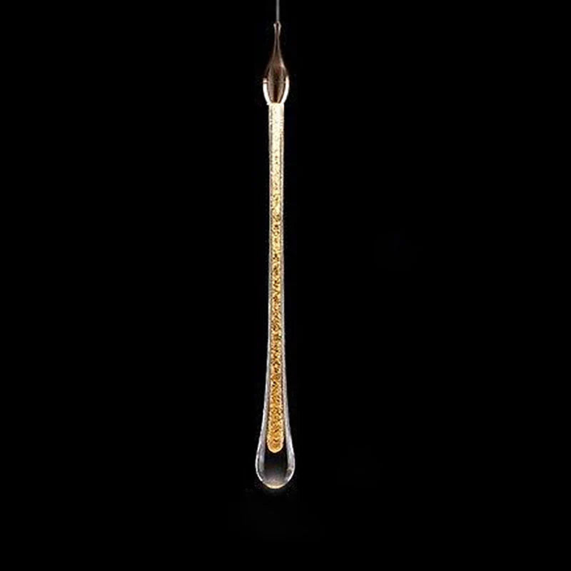Pendant Lamp Integrated LED Clear Glass & Gold Finish
