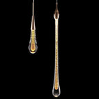 Pendant Lamp Integrated LED Clear Glass & Gold Finish