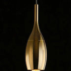 Pendant Lamp Integrated LED Clear Glass & Gold Finish