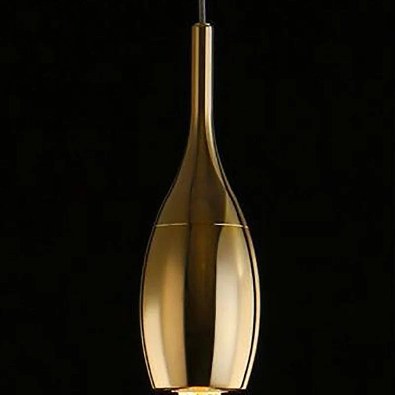 Pendant Lamp Integrated LED Clear Glass & Gold Finish