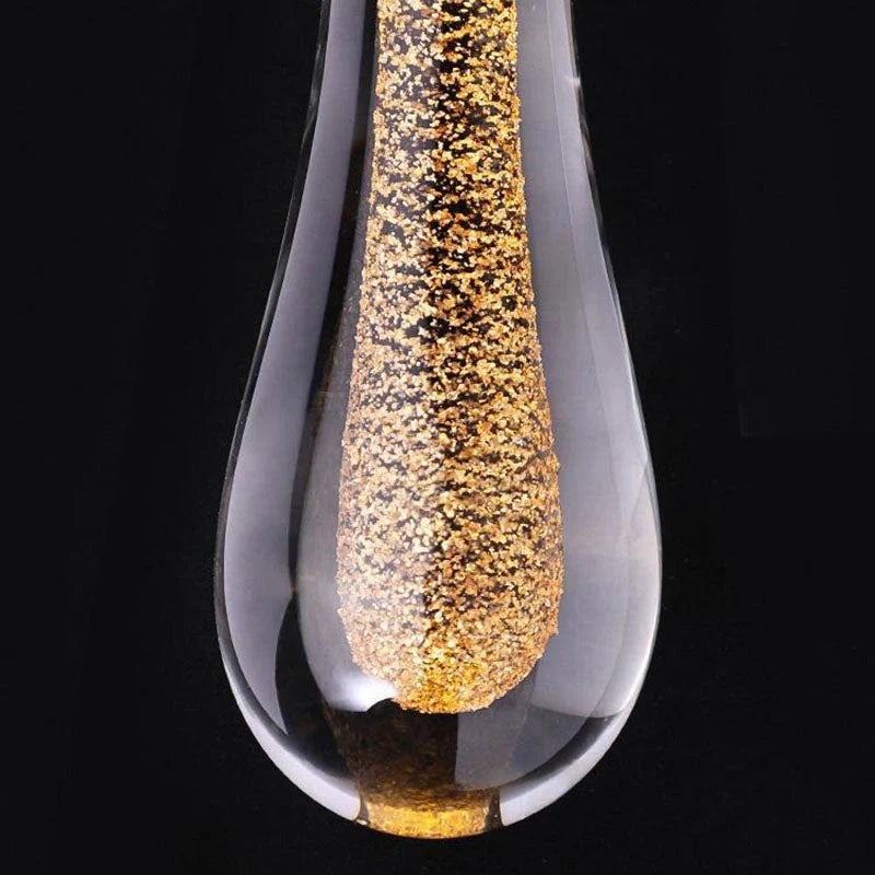 Pendant Lamp Integrated LED Clear Glass & Gold Finish