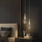 Pendant Lamp Integrated LED Clear Glass & Gold Finish