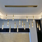 Pendant Lamp Integrated LED Clear Glass & Gold Finish