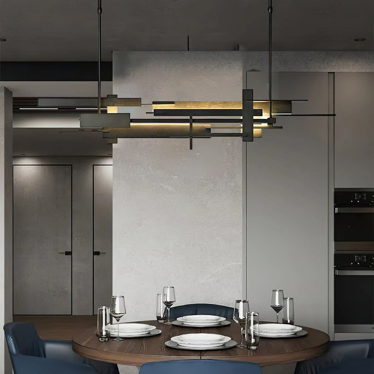 Pendant Lamp Integrated LED Matte Black Selectable Color Temperature