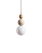 Pendant Lamp Japandi Natural Stone Matte Glass Globe