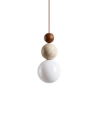 Pendant Lamp Japandi Natural Stone Matte Glass Globe
