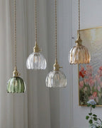 Pendant Lamp Japanese-Inspired Flower-Shaped Glass Diffused Light