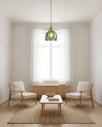 Pendant Lamp Japanese-Inspired Flower-Shaped Glass Diffused Light