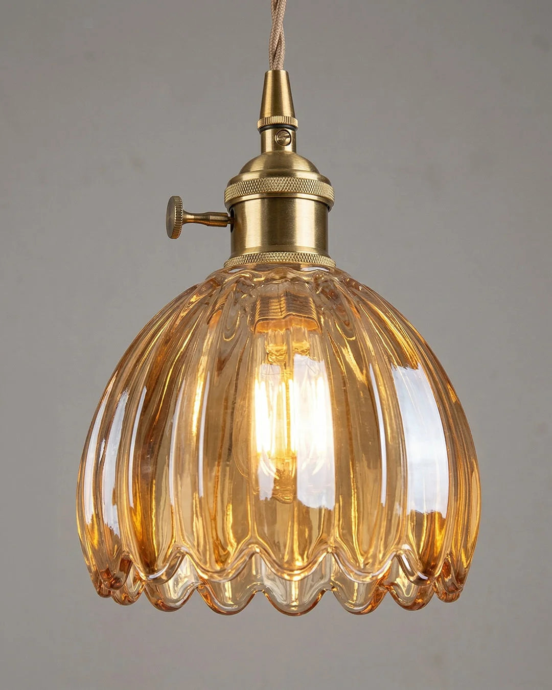 Pendant Lamp Japanese-Inspired Flower-Shaped Glass Diffused Light
