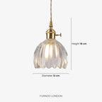 Pendant Lamp Japanese-Inspired Flower-Shaped Glass Diffused Light