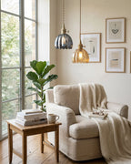 Pendant Lamp Japanese-Inspired Flower-Shaped Glass Diffused Light