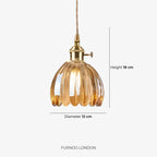 Pendant Lamp Japanese-Inspired Flower-Shaped Glass Diffused Light