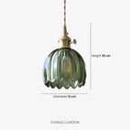 Pendant Lamp Japanese-Inspired Flower-Shaped Glass Diffused Light