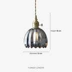 Pendant Lamp Japanese-Inspired Flower-Shaped Glass Diffused Light