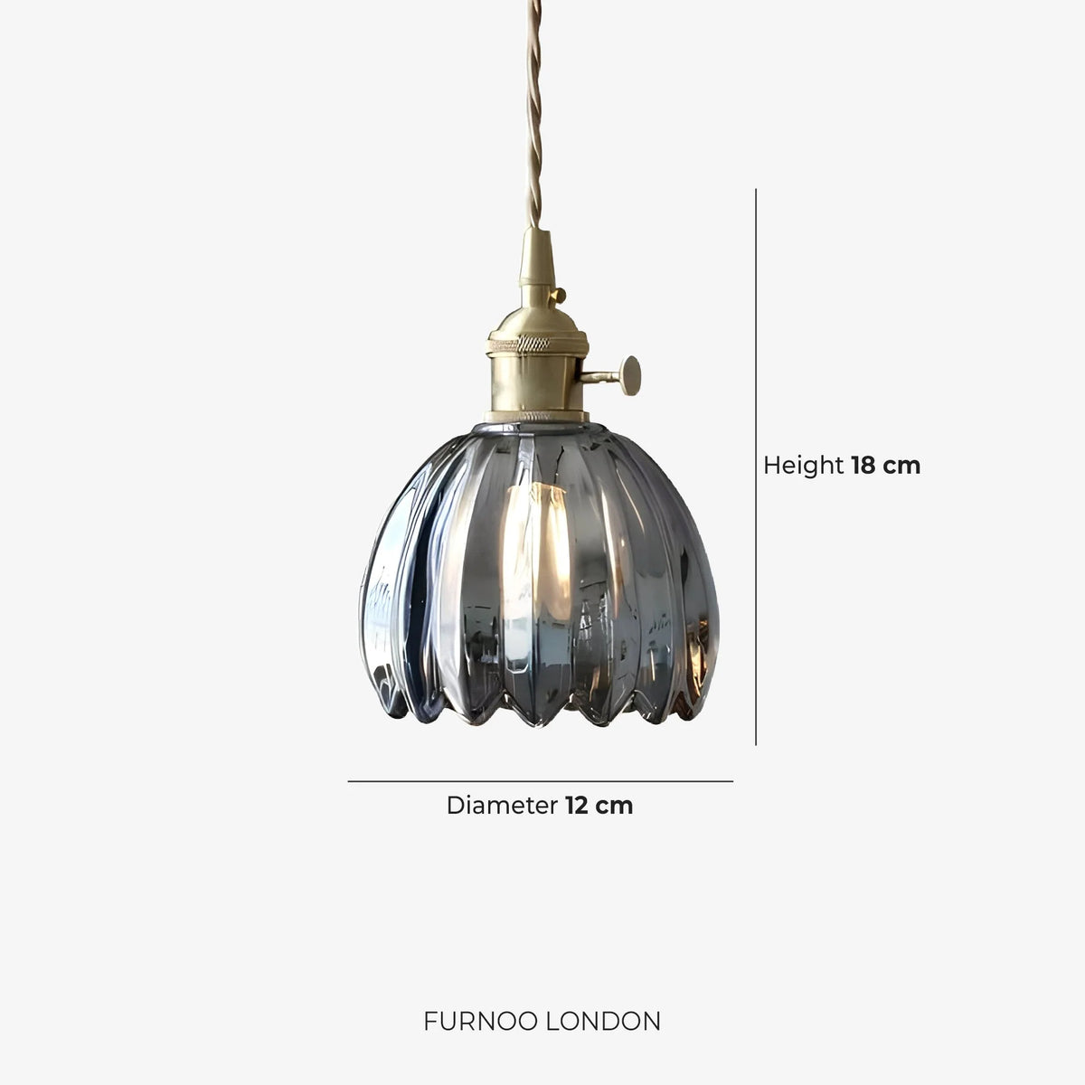 Pendant Lamp Japanese-Inspired Flower-Shaped Glass Diffused Light