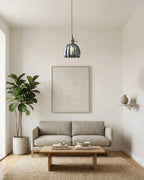 Pendant Lamp Japanese-Inspired Flower-Shaped Glass Diffused Light
