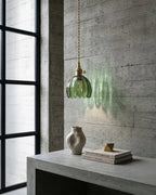 Pendant Lamp Japanese-Inspired Flower-Shaped Glass Diffused Light