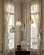 Pendant Lamp Japanese-Inspired Flower-Shaped Glass Diffused Light