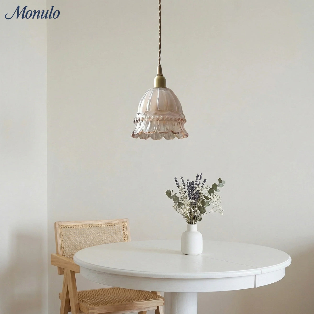 Pendant Lamp Jellyfish Glass Amber Or Transparent Optional Walnut