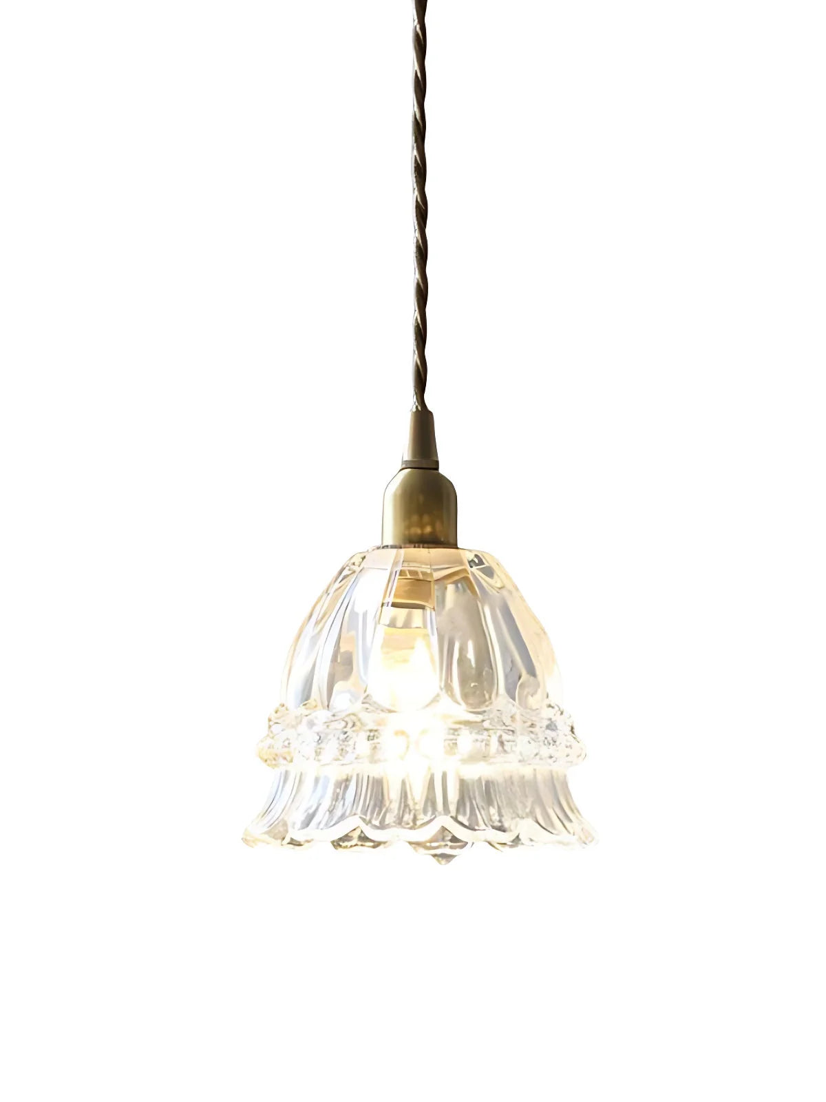 Pendant Lamp Jellyfish Glass Amber Or Transparent Optional Walnut
