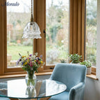 Pendant Lamp Jellyfish Glass Amber Or Transparent Optional Walnut