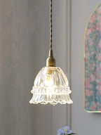 Pendant Lamp Jellyfish Glass Amber Or Transparent Optional Walnut